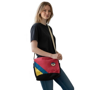 Disney x Junk Food Mickey Mouse Messenger Crossbody Bag Colorblock Canvas Retro